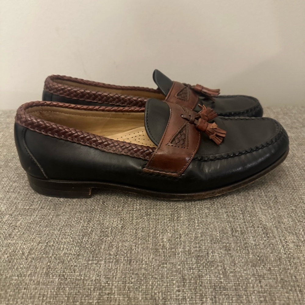 Allen Edmonds Maxfield Tassel Loafer Black/Brown Size 10